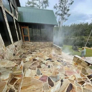 Pressure washing a concrete driveway